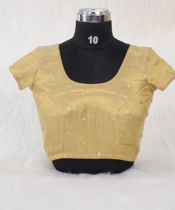 Golden Glow Sequin Designer Blouse