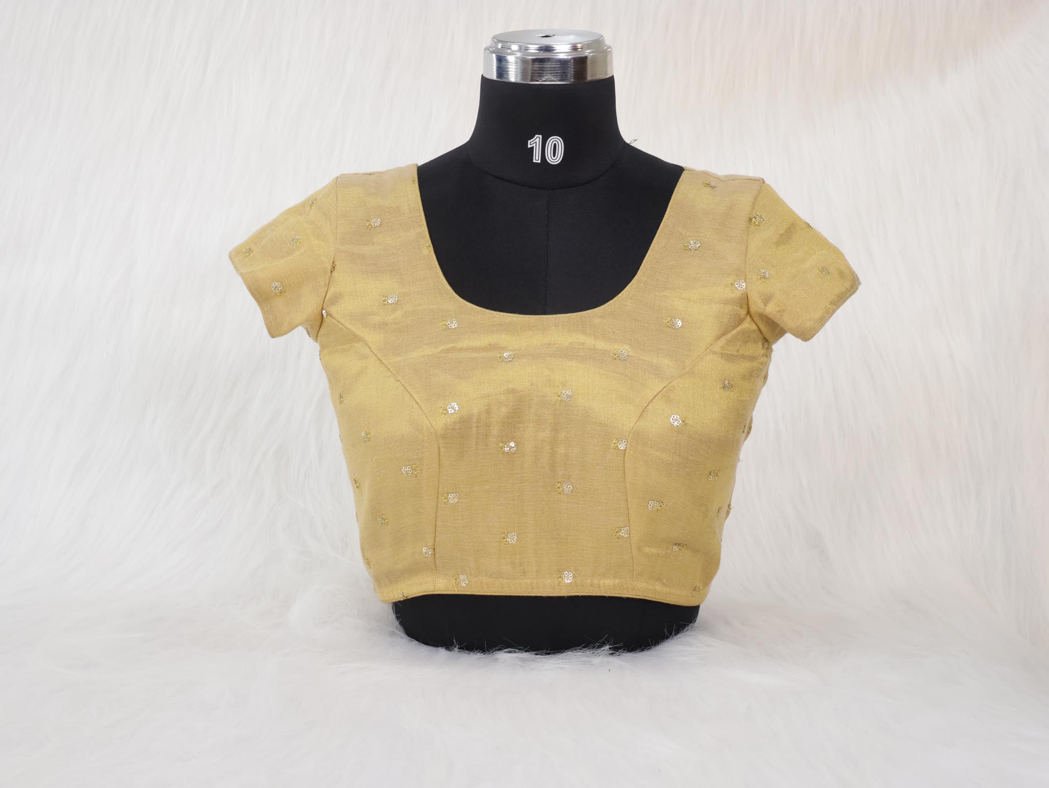 Golden Glow Sequin Designer Blouse