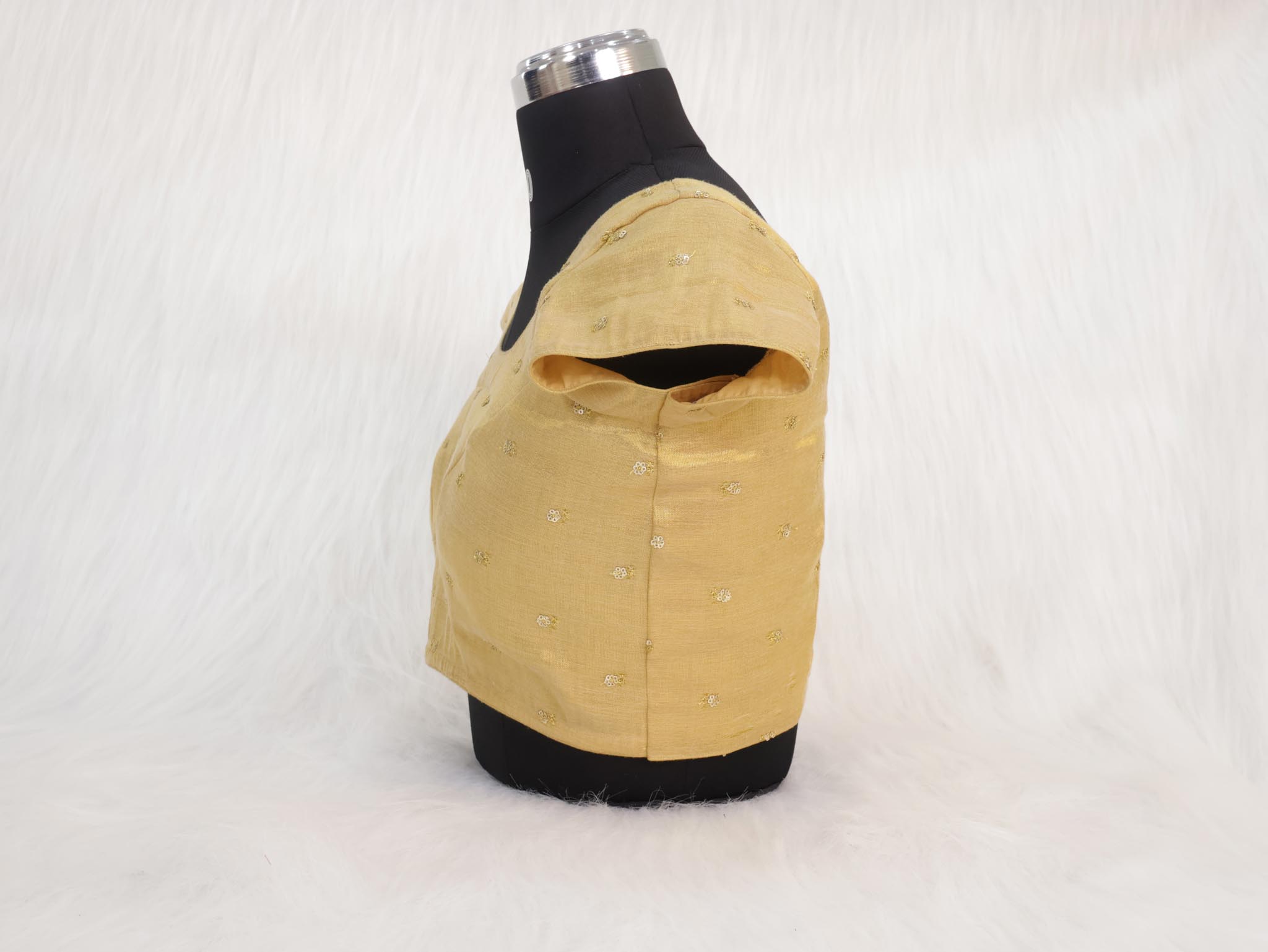 Golden Glow Sequin Designer Blouse - Image 2