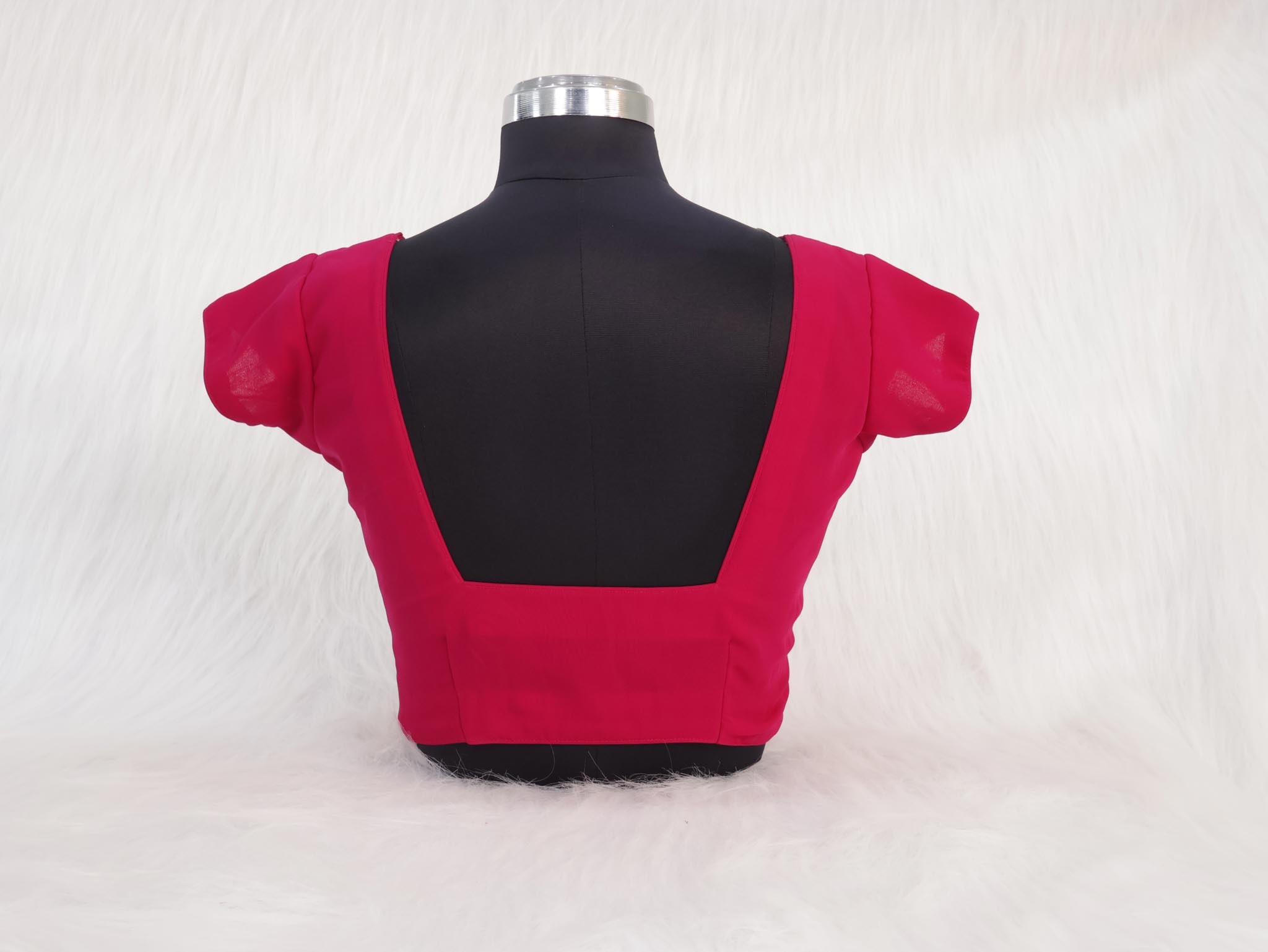 Three Darted Front Open Design Blouse - Pink - Image 3