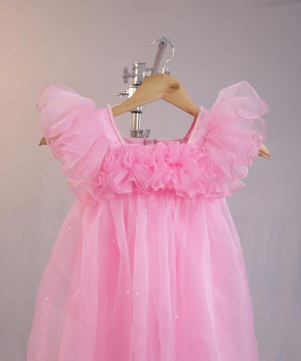 Pink Angel Ruffle Party Dress